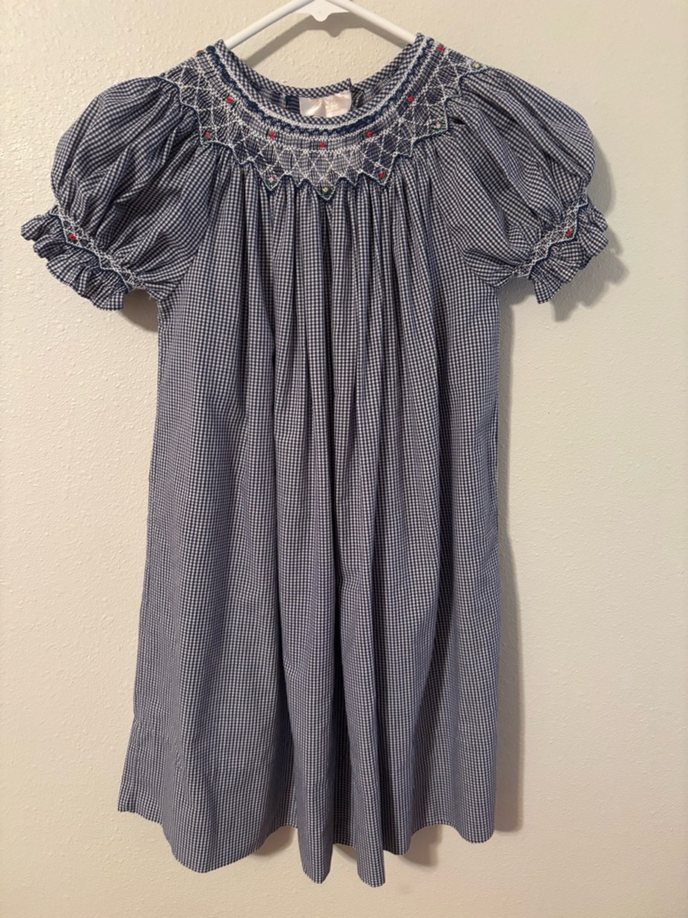 Rosalina collection girls size 4t smocked dress blue gingham